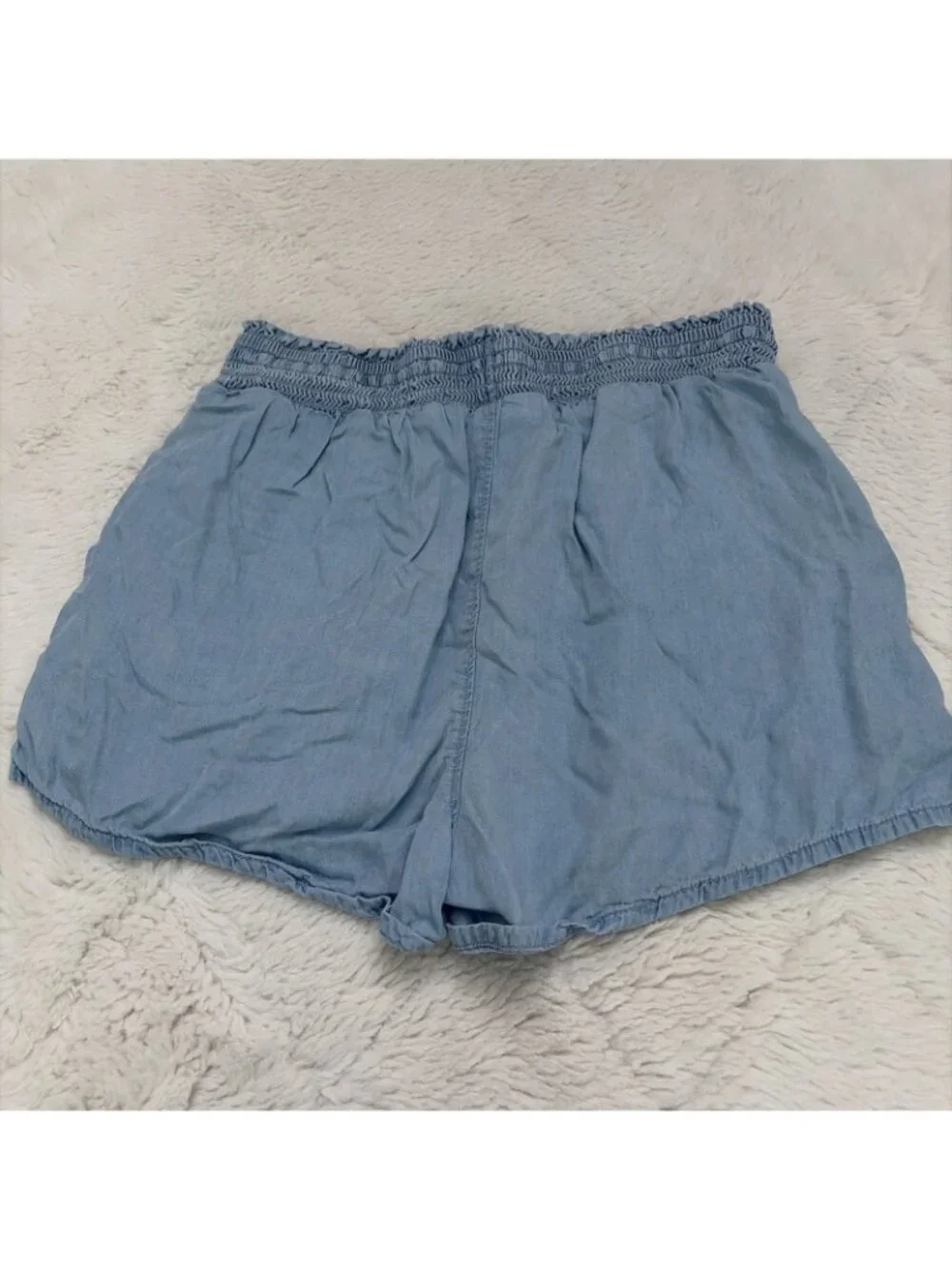So Goods For Life Girls Blue Chambray Beachy Shorts Small High Rise